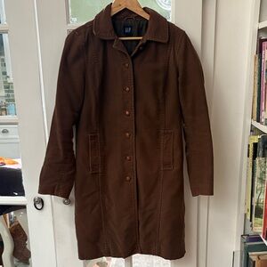 GAP Women's Rich Brown Trench Coat